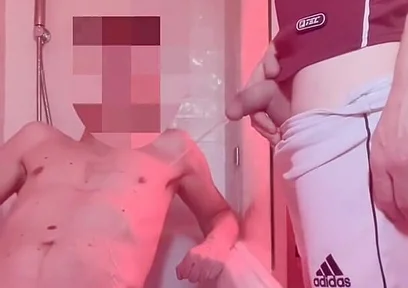 Twink Gets Hard When Pissed on by His Football Friend