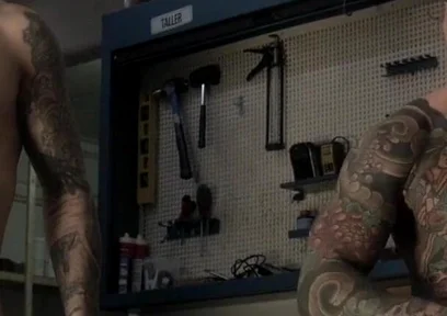 Two Friends in the Mechanic's Workshop