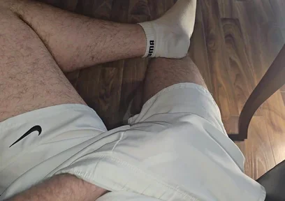 White Outfit Jerk off! Hot Stepdaddy Hardens Thick Cock & Makes It Cum