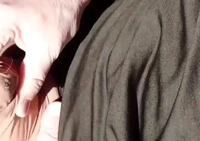 Horny Cumshot with the Door Open in the Car
