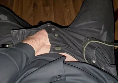 After Work Jerk off - Handsome Stud Unzips Thick Cock & Jerks Hard