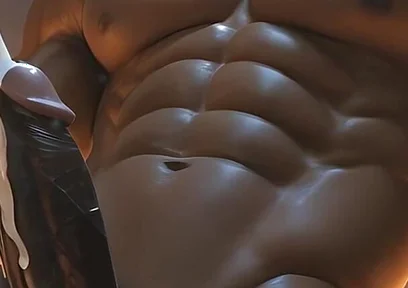 Black Muscle God Dildo Cum Explosion - Ai Video
