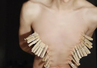 Masturbating with Clothespins