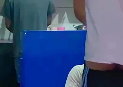 Femboy Gets Fucked Behind Her Boyfriend's Back in the Kitchen