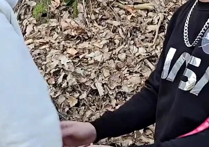 Outdoor Sex in the Woods with My Gay Slut - He Sucked Me Before Taking My Dick Bareback