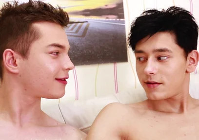 Cock Sucking Boy Leo Alfano Gets a Big Surprise From His Friend