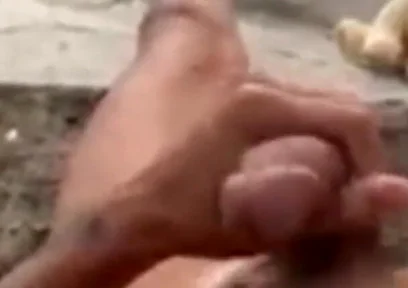 A Cumshot to Relieve Stress in the Backyard