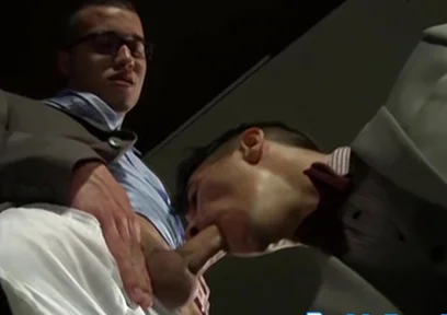 Other Lusty Businessmen Drain Their Balls In The Basement - Brock Rustin