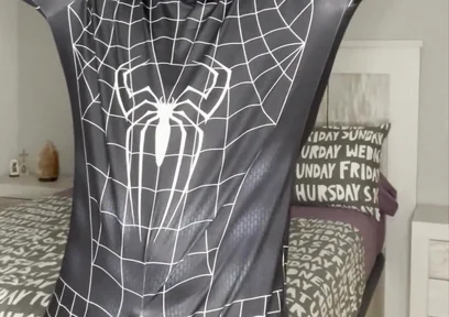 My Big Cock Dont Need Touch to Cum! Spiderman Cums