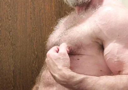 Hairy Muscle Guy Shows off and Jerks off