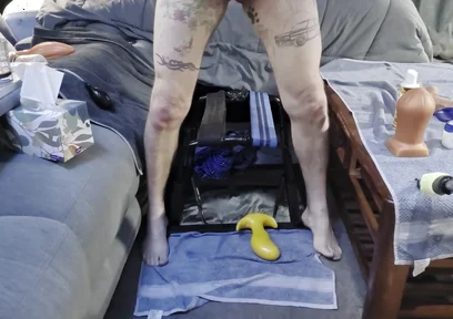 Butt slut ryan743 bounces on big dildo