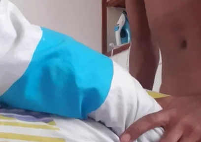 I Get Creative and Masturbate My Cock with Pillows and with My Hands Until I Have a Sweet and Juicy Cumshot