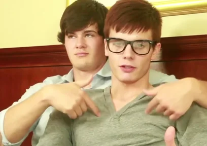 Twink Cock Riding Action With Anal Fun After Cock Sucking - Bryce Christiansen And Calvin Michaels