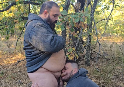Fat Bears Suck Each Other's Cocks in the Forest