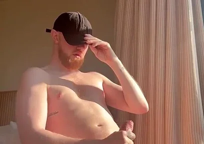 Ginger Wanking in the Sun
