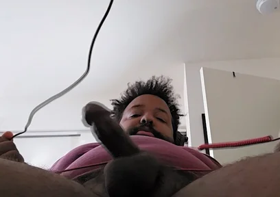 Sexy BBC Bear Spits on His Dick and Cums Hard!