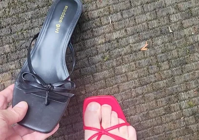 Cumming in Heels Outside Again!