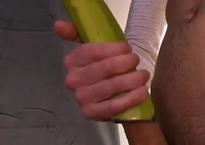 Homemade Banana Toy for Orgasm and Cum