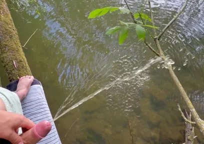 Twink 18 Pissing in Nature