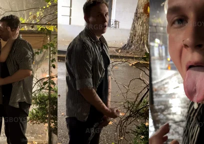 Risky Extreme Couple Jerk off Outdoor Under the Rain (very Romantic)