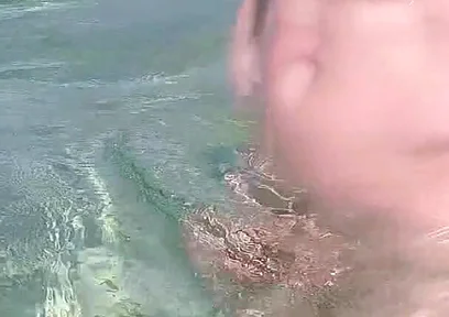 Nude Beach, Waves Playing with My Soft Dick
