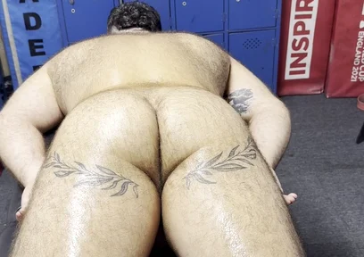 Locker Room Rubdown Ends with His Load Down Throat