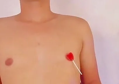 Femboy Let Your Stepbrother's Best Friend Play with His Sweet Nipples