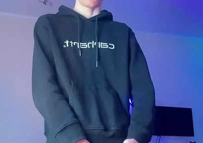 Skinny Boy Holding Back a Huge Cumshot Until It Hurts