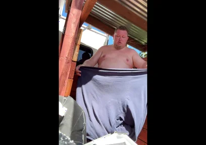 Blue Collar Stepdaddy Yard Work Piss and Cum