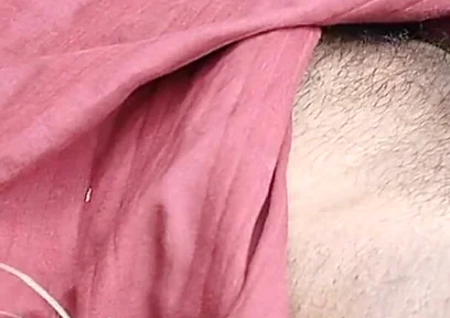 While Roaming in the Field, He Started Hitting the Hilt