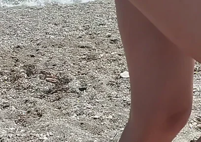 On the Beach Naked Enjoying