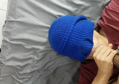 Latin Twink Kneels and Swallows Everything From Muscular Gym Male