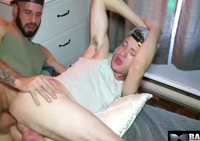 Inked Gay Jumps Into Bottom Tight Hole - Romeo Davis And Edward Terrant