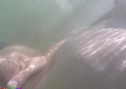 Jerking off Underwater and Pumping Cum Into the Water in a Stunning Mountain Lake