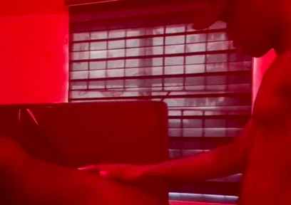 College Twink Friends Fuck After College Under Red Lights