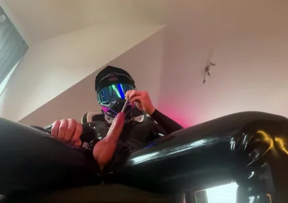 Horny Rubber Mx Biker Sounding Himself (huge Cumshot)
