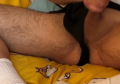 Lextalon Solo on the Bed - I Masturbate Watching Porn Until I Cum