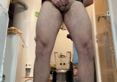 Couldn’t Help Myself but Play with My Cock in the Garage