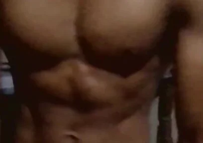Showing His Abs and Core Area