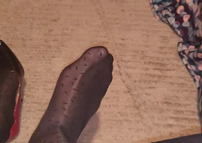 Teasing My Pattern Black Pantyhose