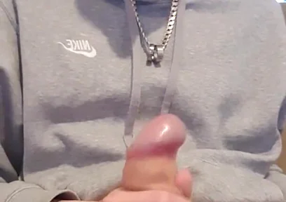 Skinny Lad Pulls Back Skin to Show Bellend