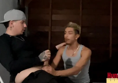 Gay Cholo Sucks Gang Thugs Cock