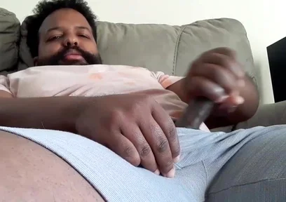 Hot BBC Stepdaddy Strokes It and Moans to Youtube Vid