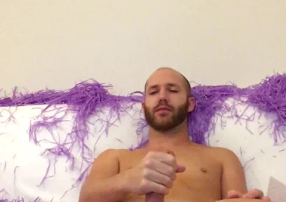 Straight Jerking on Sofa After Party