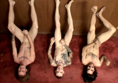 3 Horny Straight Guys Jerking off