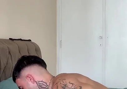 Tatted Papi Fucked by Muscle Bareback Sexy Hung Big Dick Latino