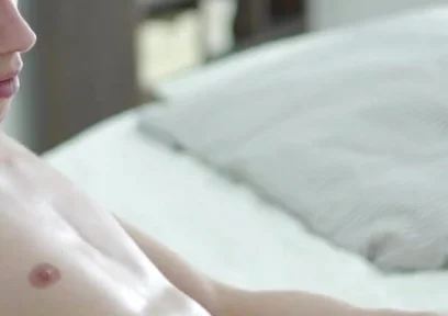 Handsome young boy displays his hole and wanking his big dick