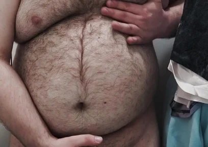 Fat Bear Jerks off on Toilet and Licks up His Cum