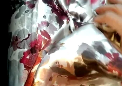 Satin Flower Dress Masturbation