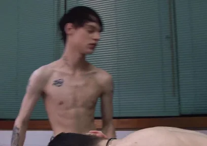 Bareback Business Twink Threeway Fuck
